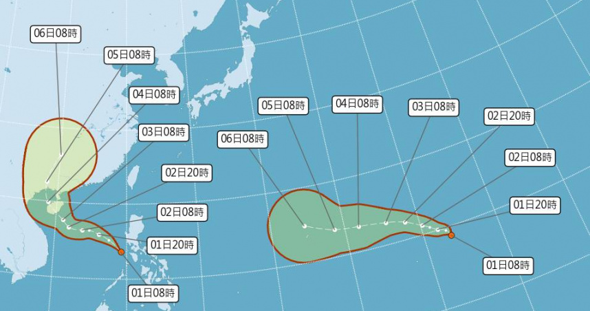 兩熱帶性低氣壓生成！TD10成颱接近台灣？氣象粉專：提高警覺勿過度緊張
