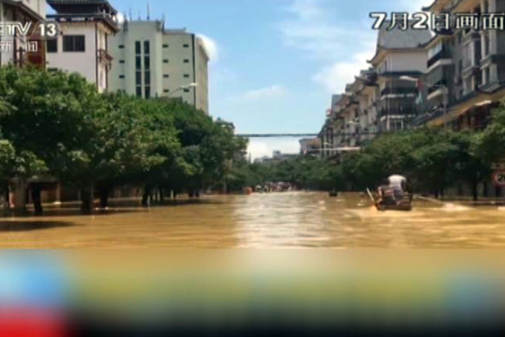 暴雨肆虐水患頻傳  湖南堤防遭大水沖毀