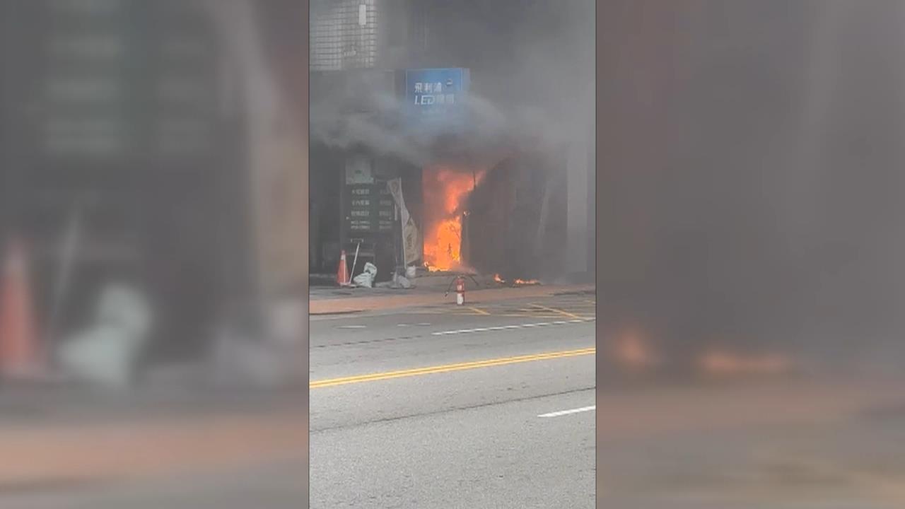 台中燈具行傳火警! 店面1樓「全面陷火海」出動17車灌救