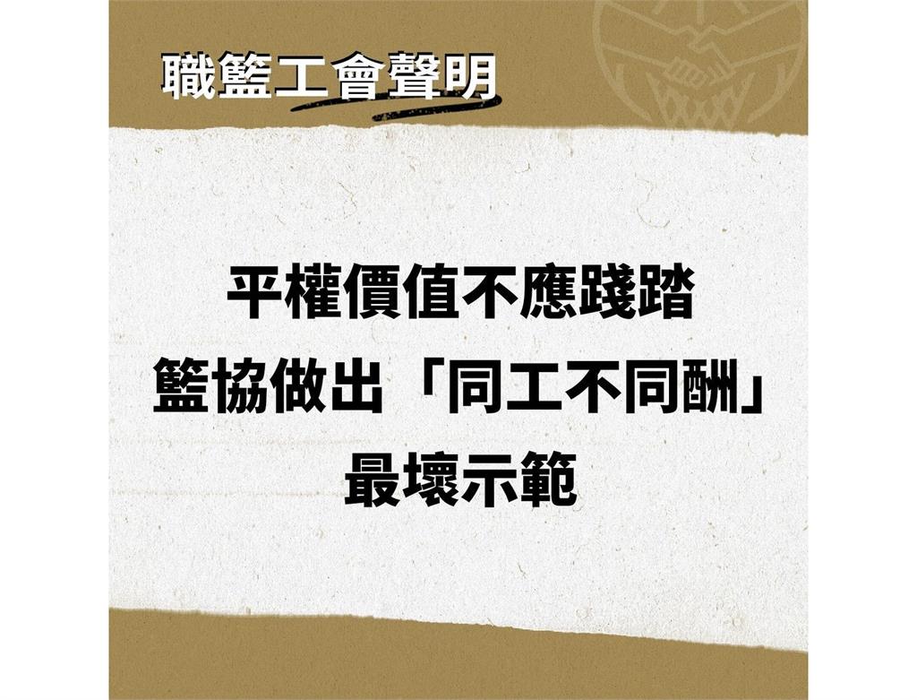 籃球／瓊斯盃男女出場費有別、女子每人少拿2000元　球員工會轟：最壞示範