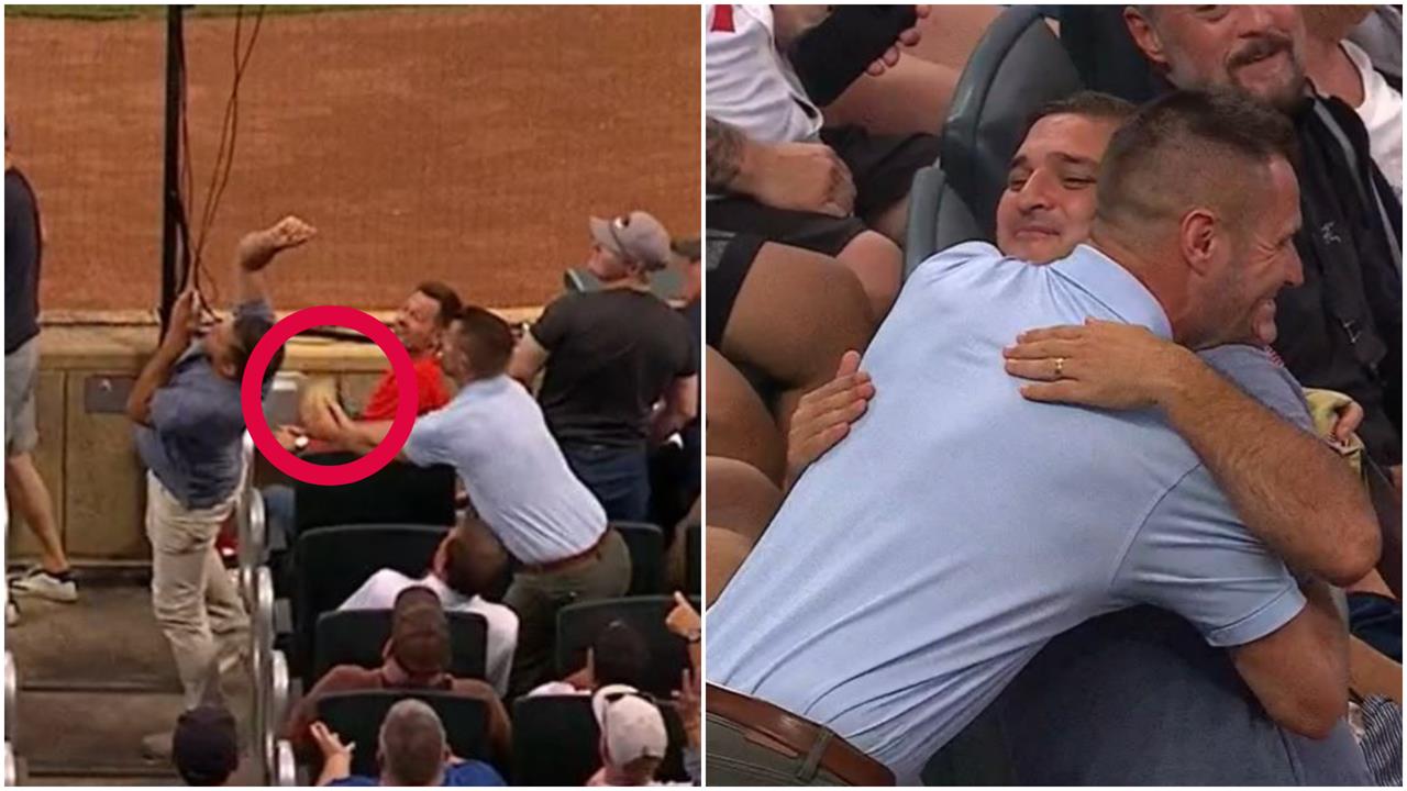 MLB(影)／「兩人帽子戲法神接球」！雙城球迷合作上演史詩級接殺太帥氣
