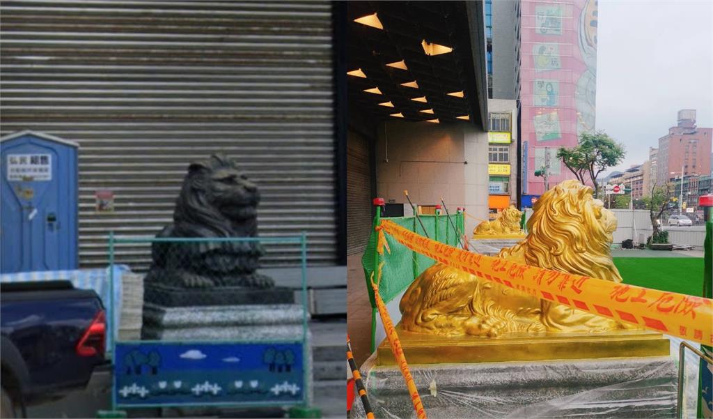 快新聞／基隆文化中心前銅獅變「金獅」挨轟醜爆　市府回應了