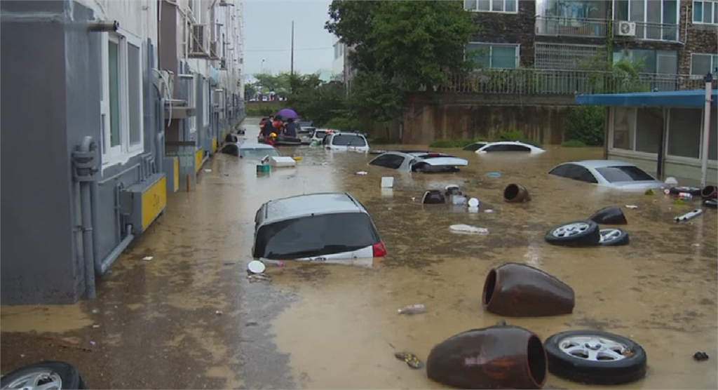 南韓遭暴雨襲擊災情慘 昨天至少5死8失蹤