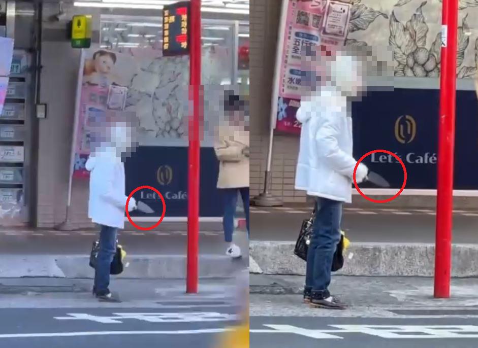 快新聞／初二出事！板橋白髮老嫗「公車站前持菜刀揮舞」　警方火速壓制