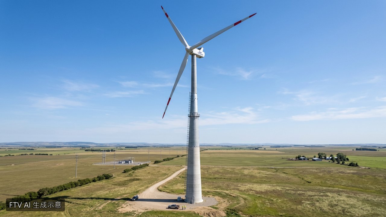 全球最高鋼混塔風電機　中國河北204米巨塔併網發電
