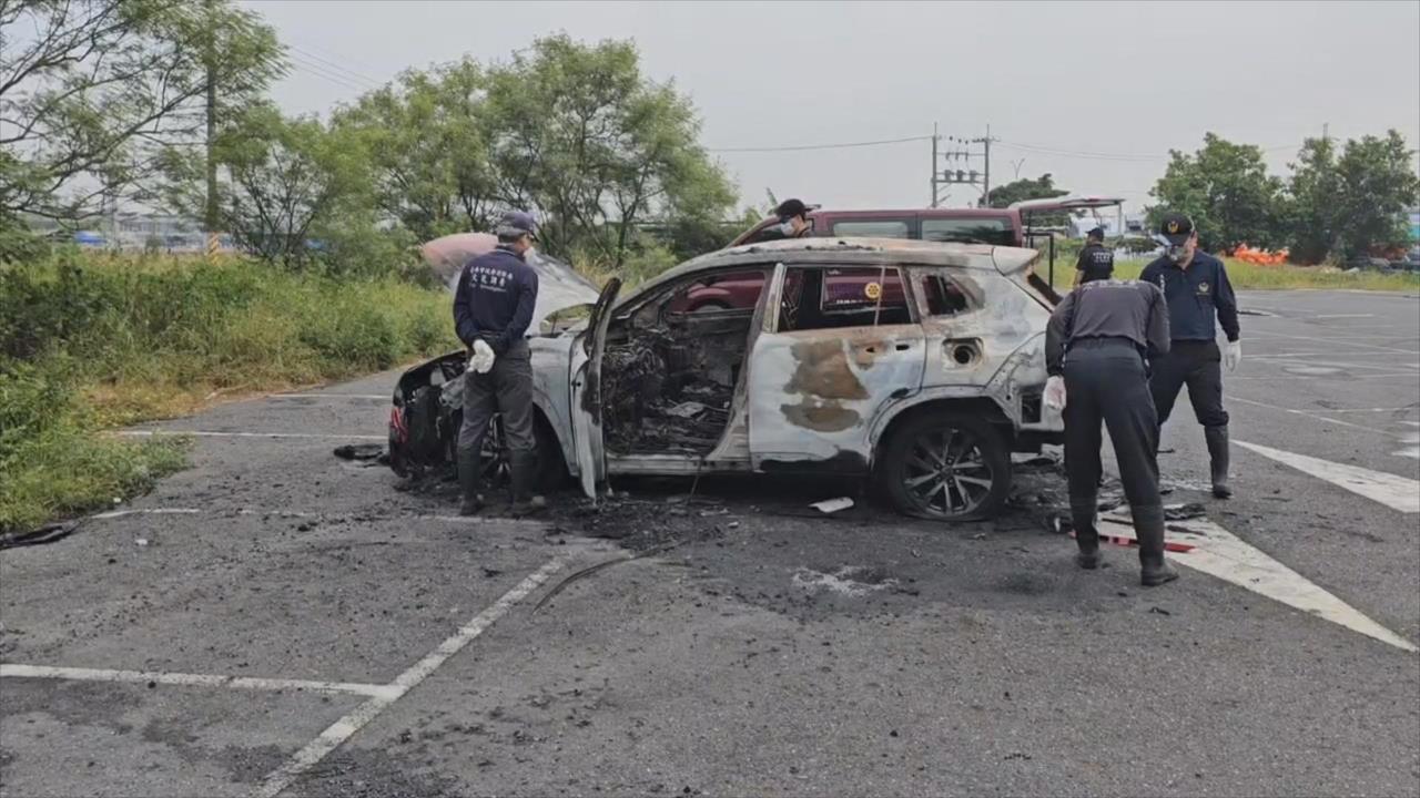 安平漁光島油電車火警 滅火器一度滅不了火