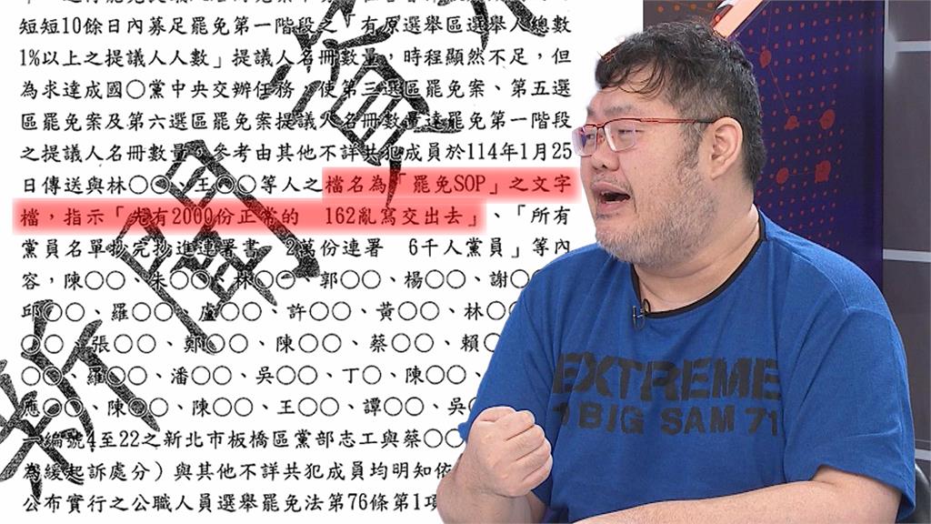 最前線(影)／演很滿？藍假連署認真抄＋亂寫混雜？四叉貓：考100分會被抓！