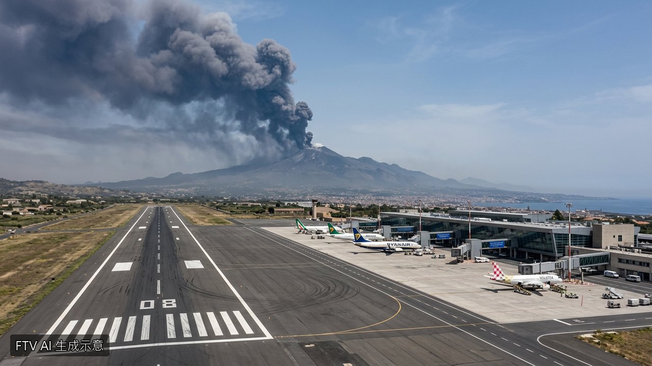 埃特納火山持續噴發　義大利西西里機場關閉延至週六