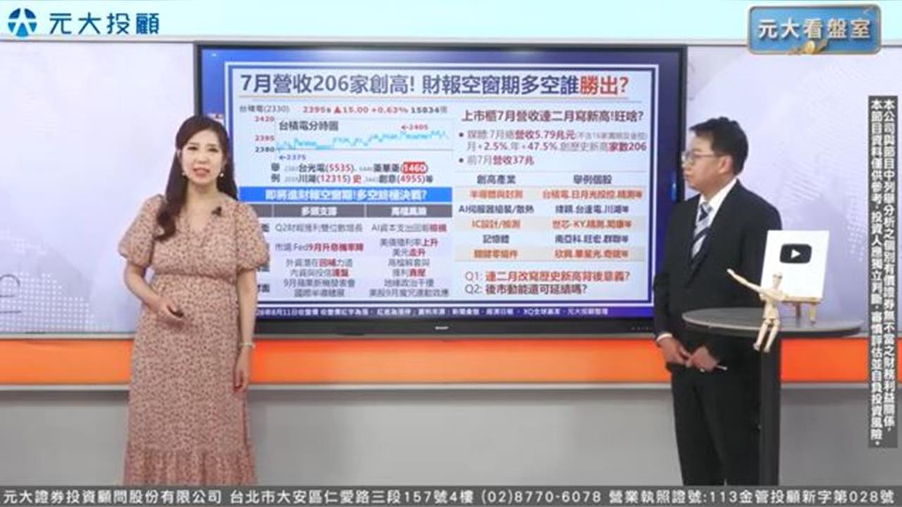 台積電搶買面板廠?！AI供應鏈發威 上市櫃7月營收逼近6兆