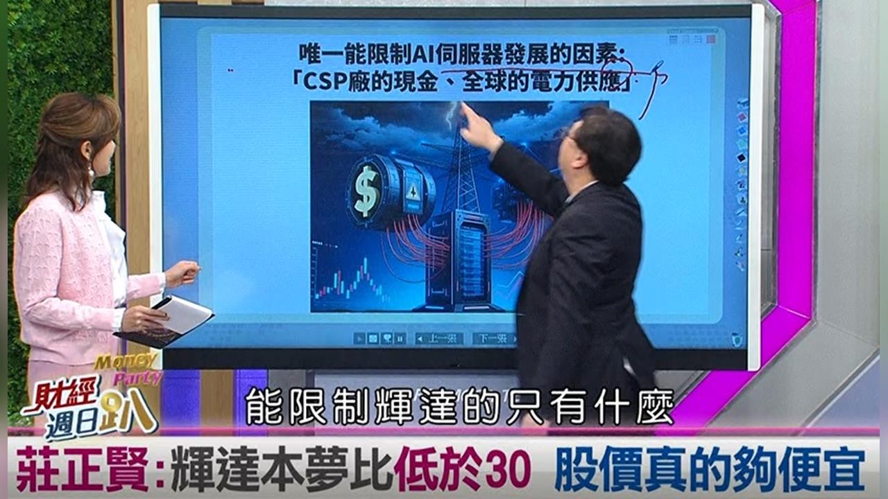 週日趴(影)／莊正賢:輝達未來四季獲利估算 目前本益比不到30倍