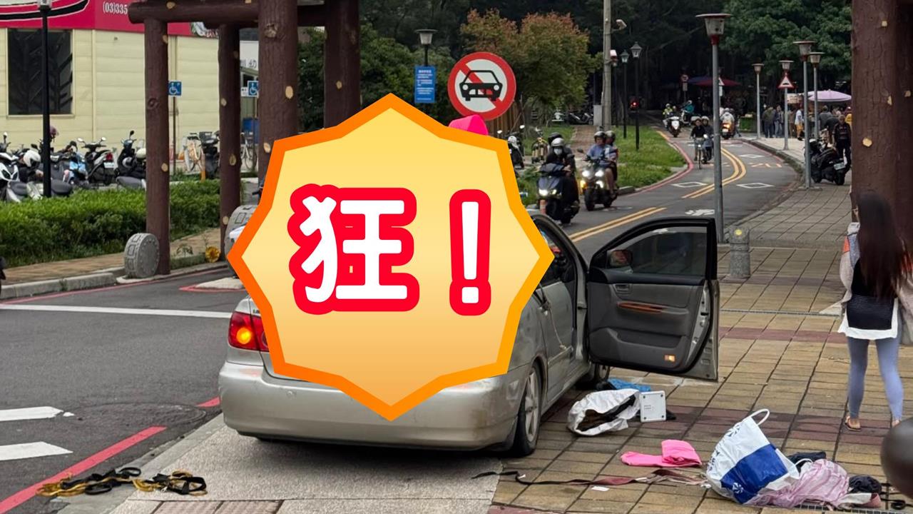 桃園驚見「腳踏車+行李箱」全往車上疊!畫面曝光吸16萬網朝聖:阿北移動城堡