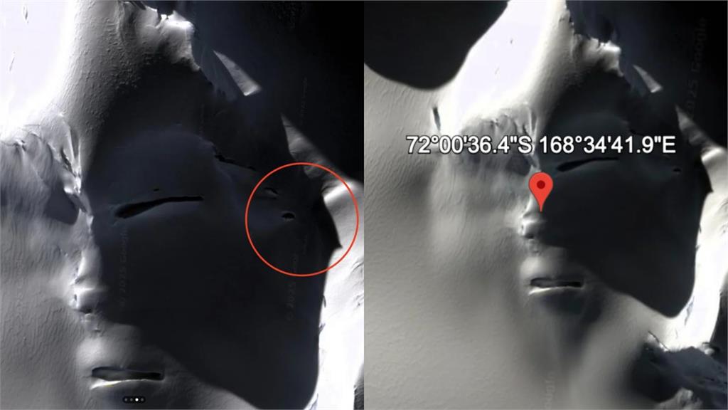 外星人真的出沒？南極衛星照驚現「巨型人臉、五官」…地質學家回應了