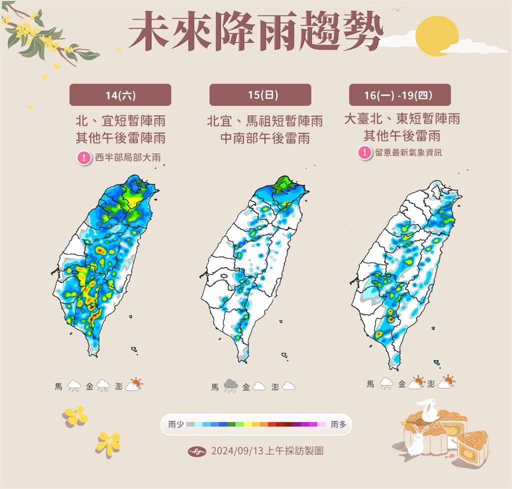 快新聞／中秋烤肉注意！「這些地方」有雨記得帶傘　貝碧佳最新路徑曝