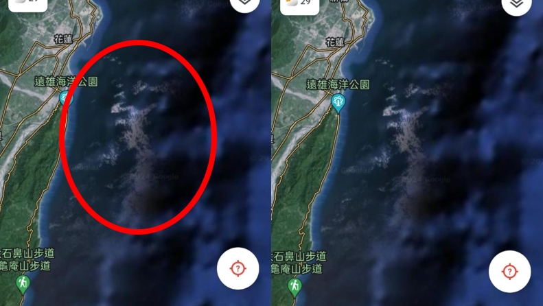 Google地圖「花蓮外海驚見人臉」！網：太玄了