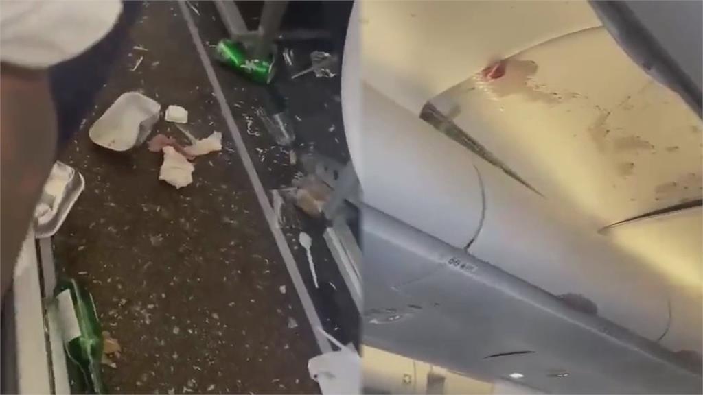 客機遇大亂流慘況曝光　托盤食物四處飛散釀10傷