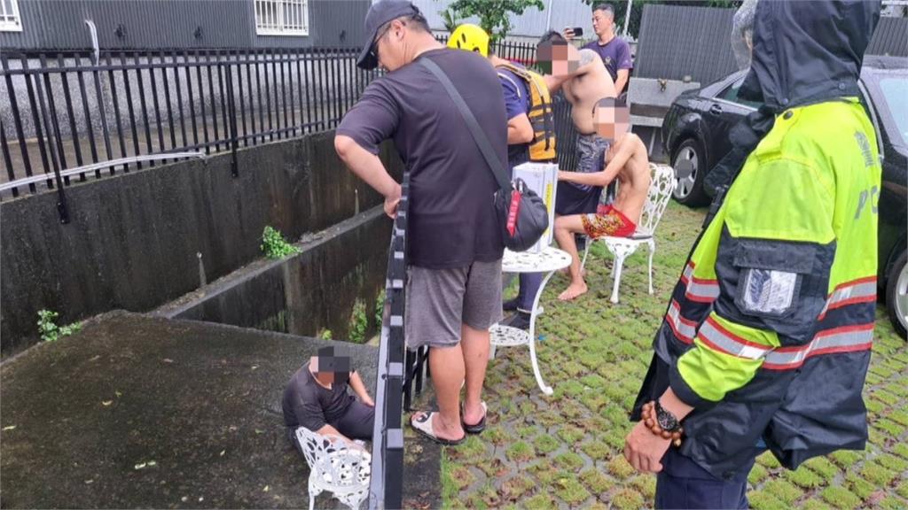 午後大雨大排水溝水突暴漲　4作業工人遭沖走幸全平安獲救
