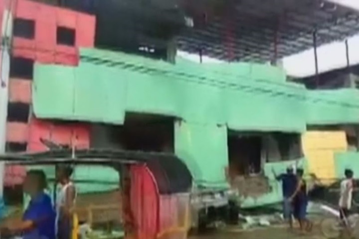 菲律賓6.5強震屋垮車翻 至少2死40傷