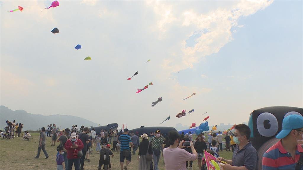 桃園國際風箏節　「16公尺巨型鯨魚」翱翔