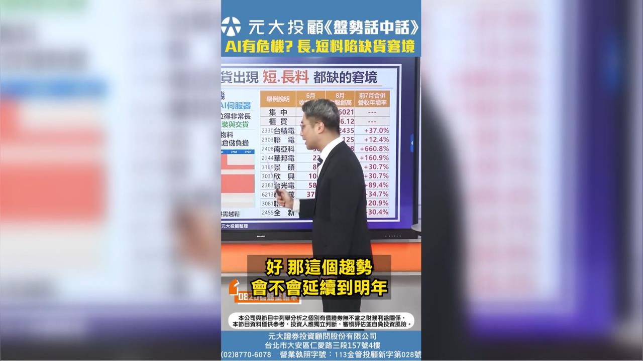 AI產業「長短料」缺貨危機爆發!加價也搶不到?哪些族群受惠?