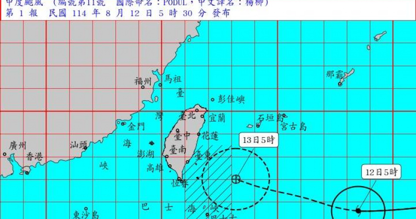 楊柳颱風來勢洶洶!暴風圈最快13日登陸 氣象粉專:它很聰明