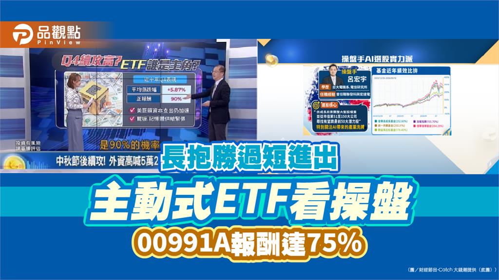 長抱勝過短進出 主動式ETF看操盤 00991A報酬達75%