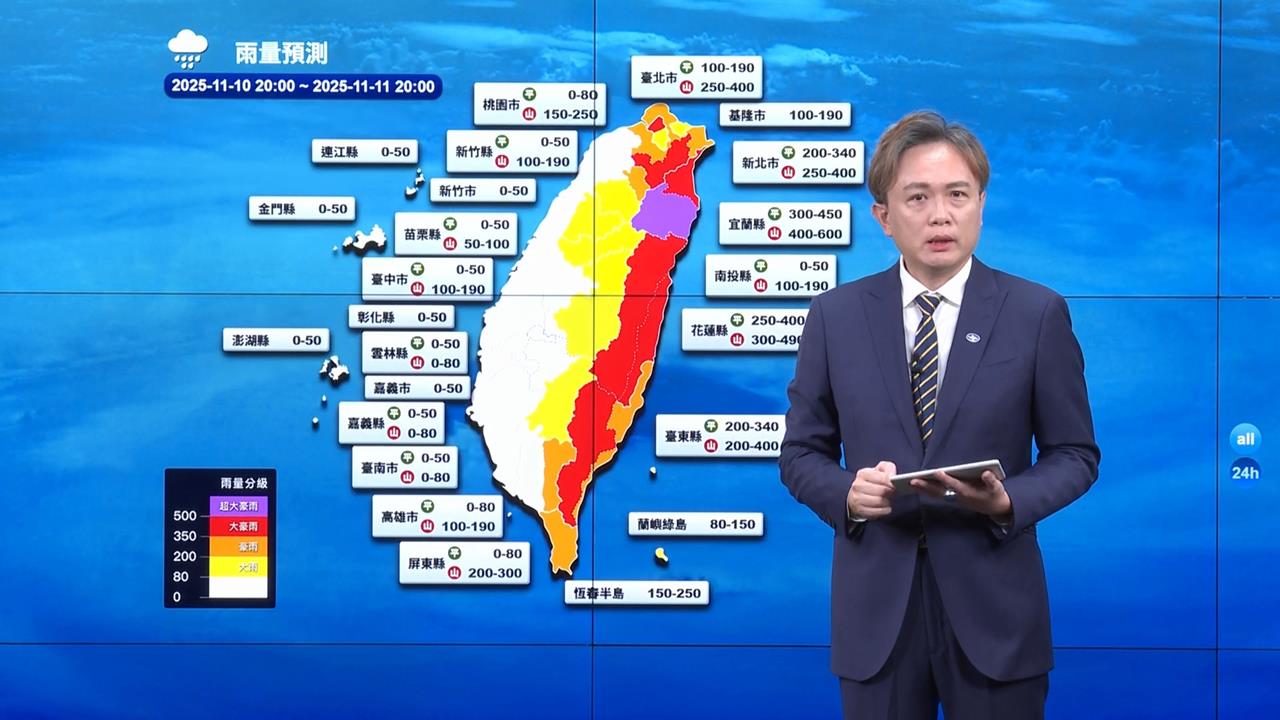 「鳳凰」進逼！估週二發陸警　宜花澎、桃園、雙北部分地區週二停班課
