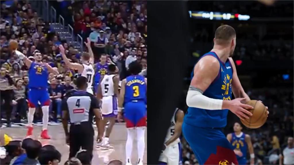 NBA(影)／隨手甩進超大號壓哨三分　超狂約基奇「創紀錄大三元」比肩張伯倫