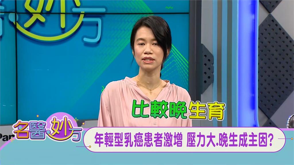 女性乳癌患者有年輕化趨勢　「生理期早、停經晚、晚生孩」患癌風險高