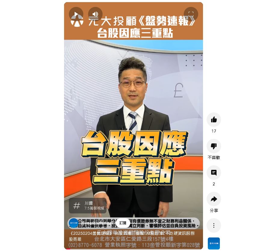 《20250204盤勢速報》-台股因應三重點! AI股吃"軟"不吃硬 資訊服務股