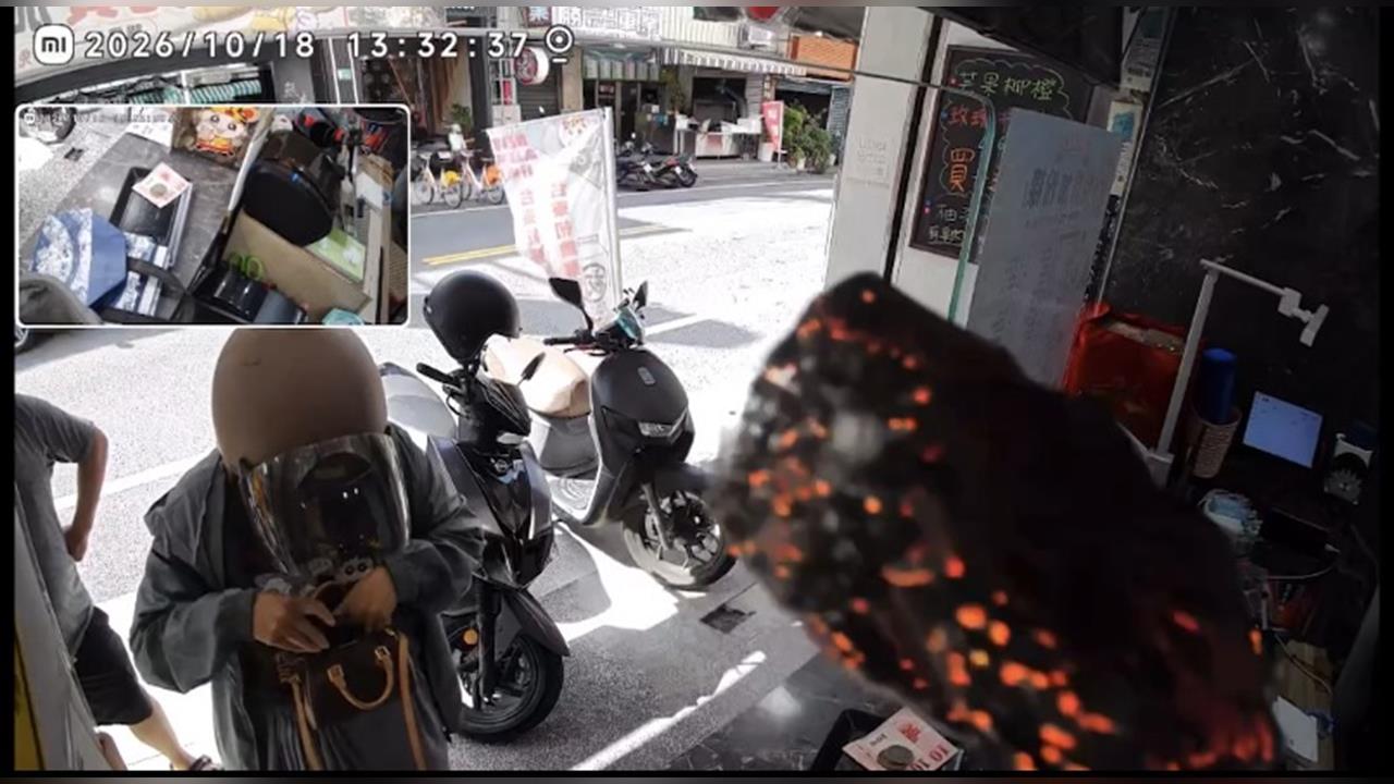 鄰店燒金紙不加蓋火星隨風飄　飲料店老闆娘脖子遭二度燙傷