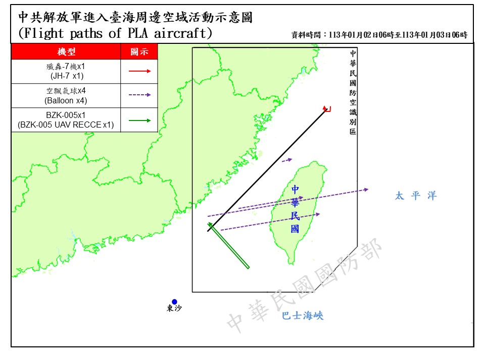 快新聞／中國4空飄氣球越中線擾台！　3枚穿越中央山脈上空