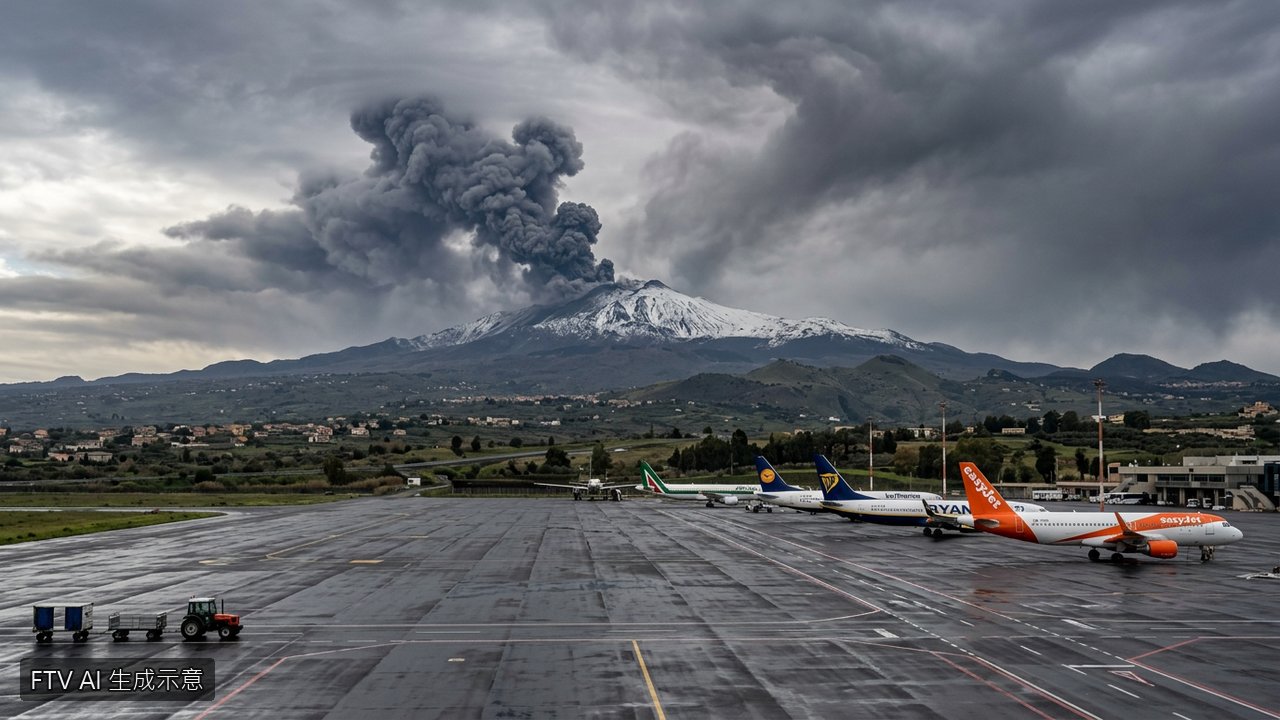埃特納火山噴發攪局！義大利卡塔尼亞機場才重開又關閉