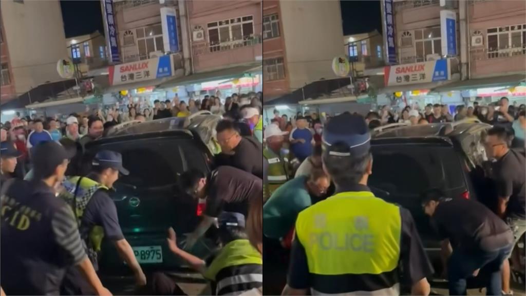 轎車擋千歲王爺路！東港人霸氣「徒手搬離」網：可以來高雄搬樹嗎