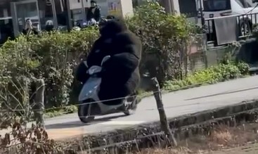 花蓮驚見「黑猩猩騎車」逛大街　警：沒戴安全帽可開罰