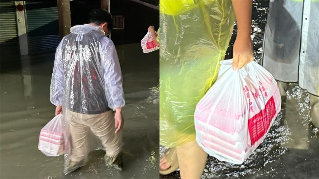台南災民困淹水…郭國文涉水送700餐！網揪出「超猛便當本尊」驚喊：超用心