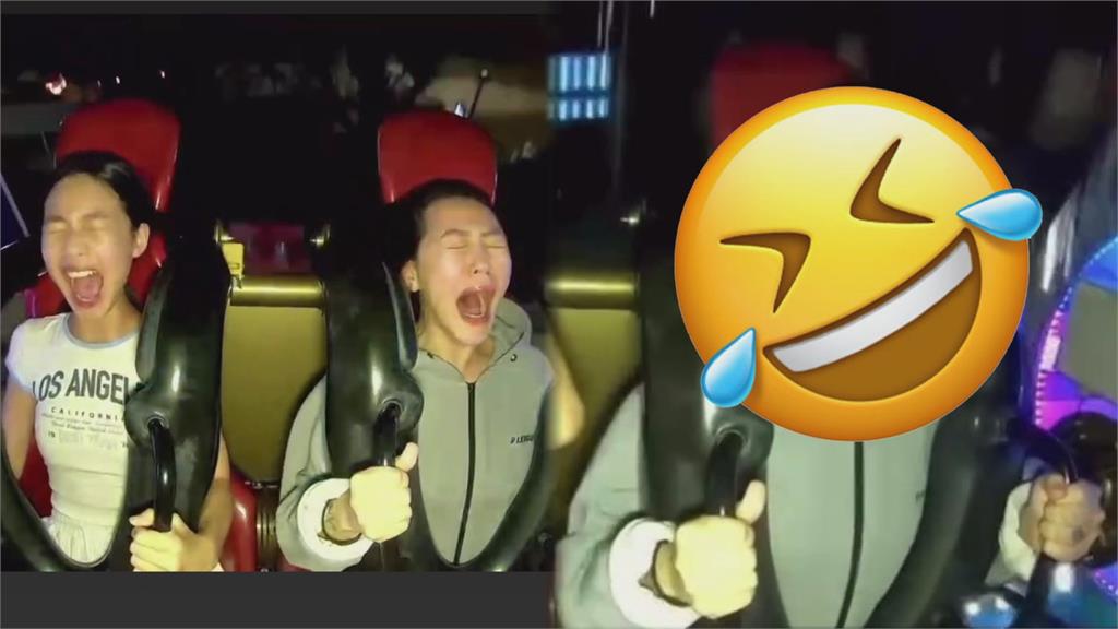小S新加坡嚇破膽！搭雲霄飛車散髮臉扭曲　20秒「救命」畫面曝網笑翻