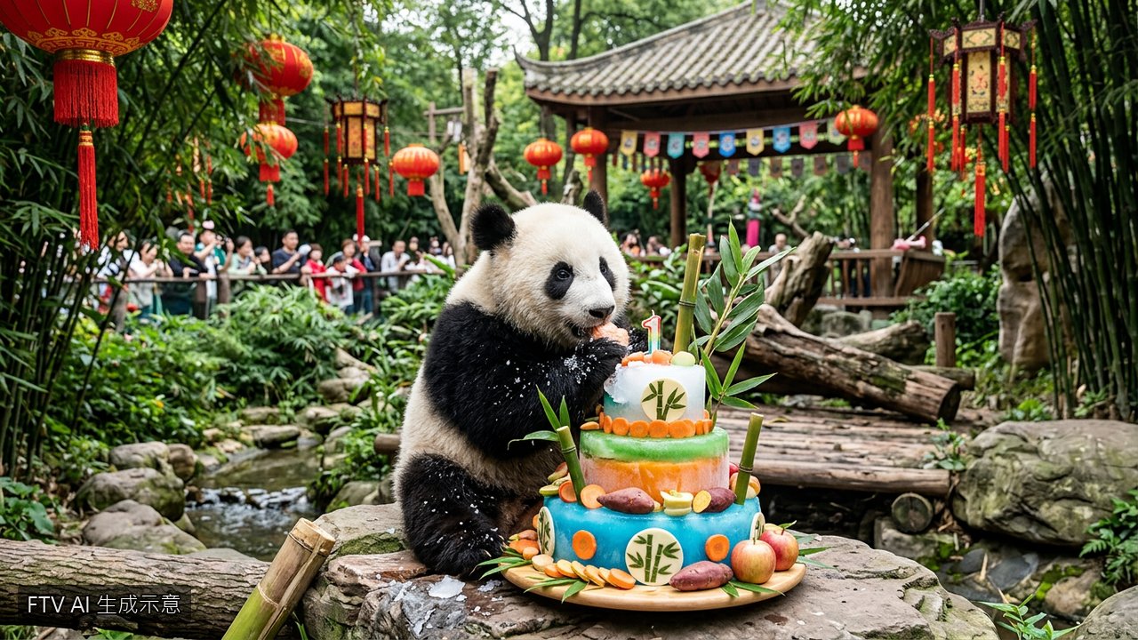 俄羅斯首隻誕生大貓熊Katyusha滿三歲　莫斯科動物園歡慶