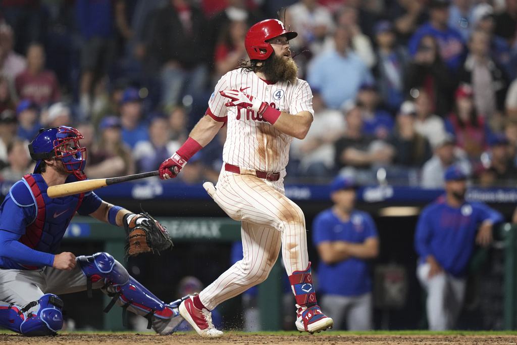 MLB(影)／極致小球戰！兩發「超完美觸擊」奪勝　費城人11局再見安打退小熊