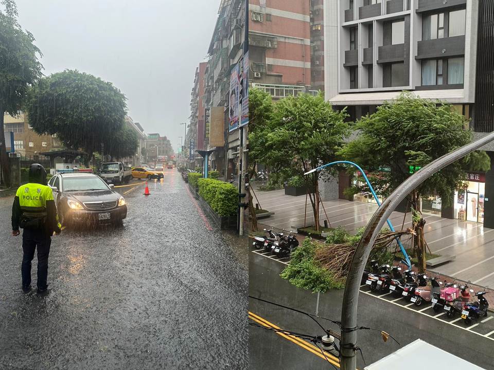 快新聞／狂風暴雨！土城、大安路樹傾倒　永和國光路淹水警方急封路