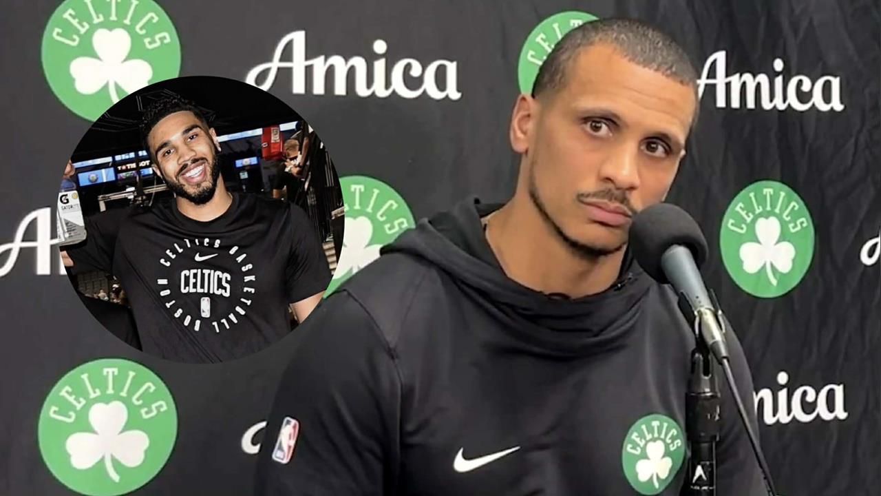 NBA(影)／沒人接話！記者問塔圖姆復出可能　綠衫軍主帥露「士官長凝視」全場安靜