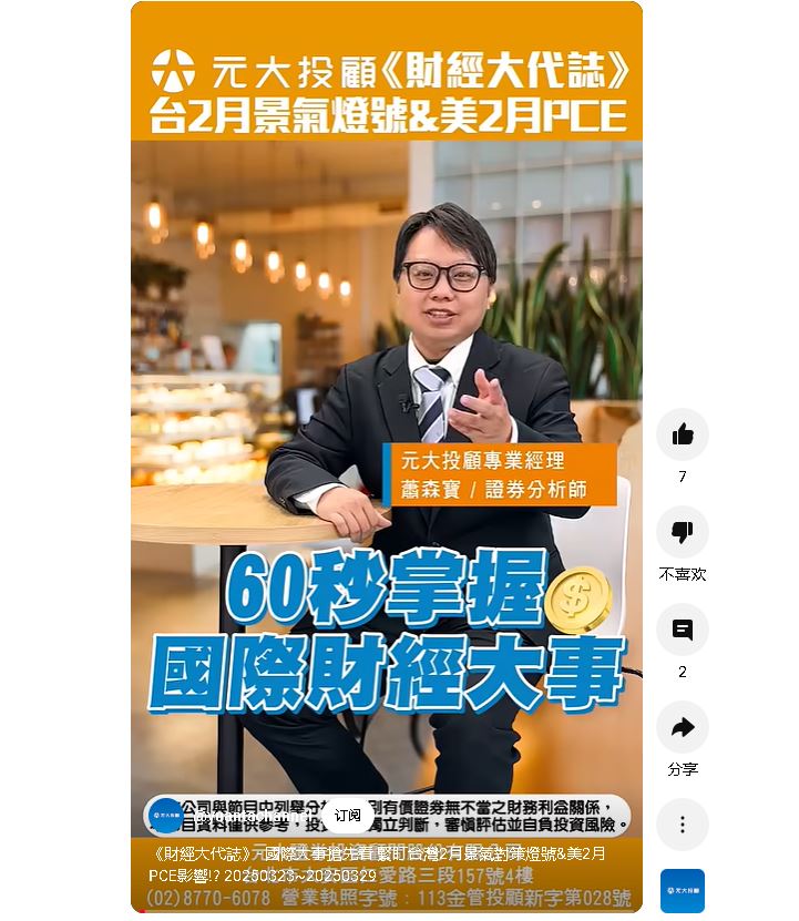 禮拜一美國的標普會公布服務業PMI指數，為什麼特別留意PMI指數呢?