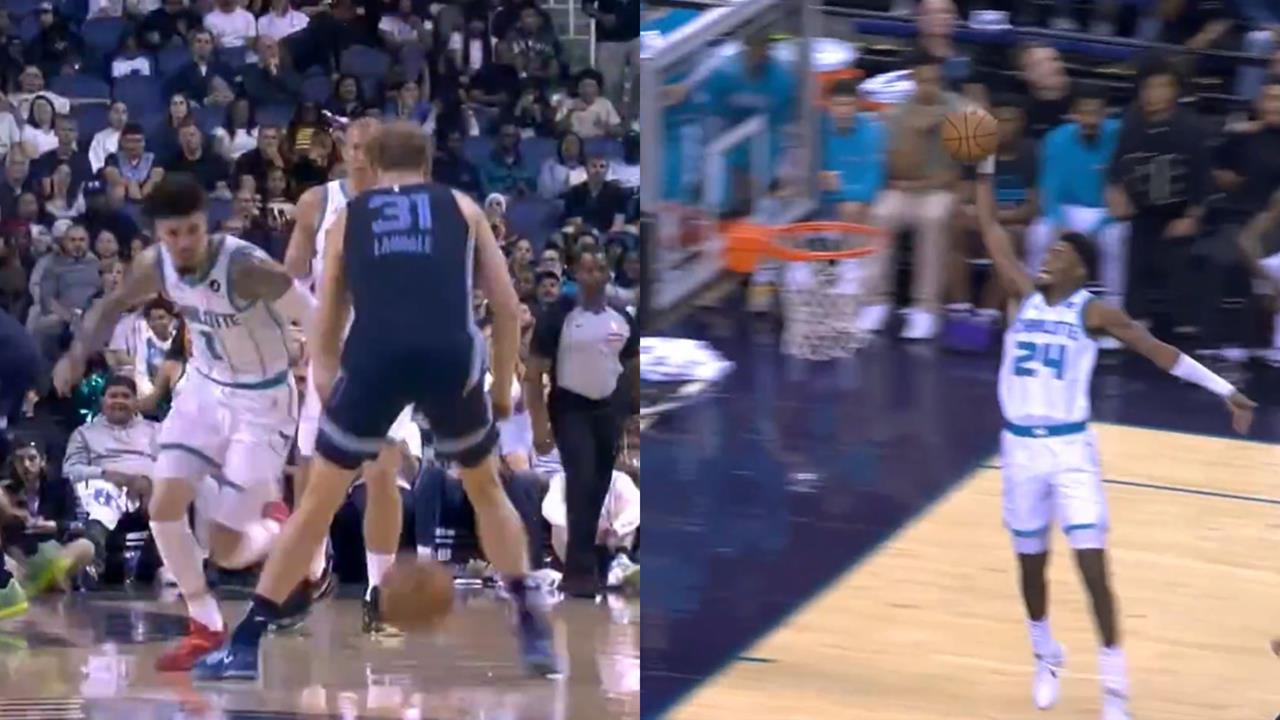 NBA/這球不科學!球三弟高速「胯下過人、空拋爆扣」快到模糊 球迷:高光製造機