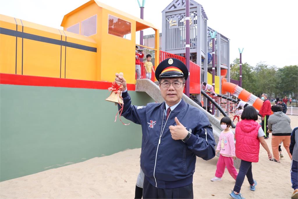 台南仁德運動公園特色遊具場啟用 黃偉哲：努力讓孩子玩得開心