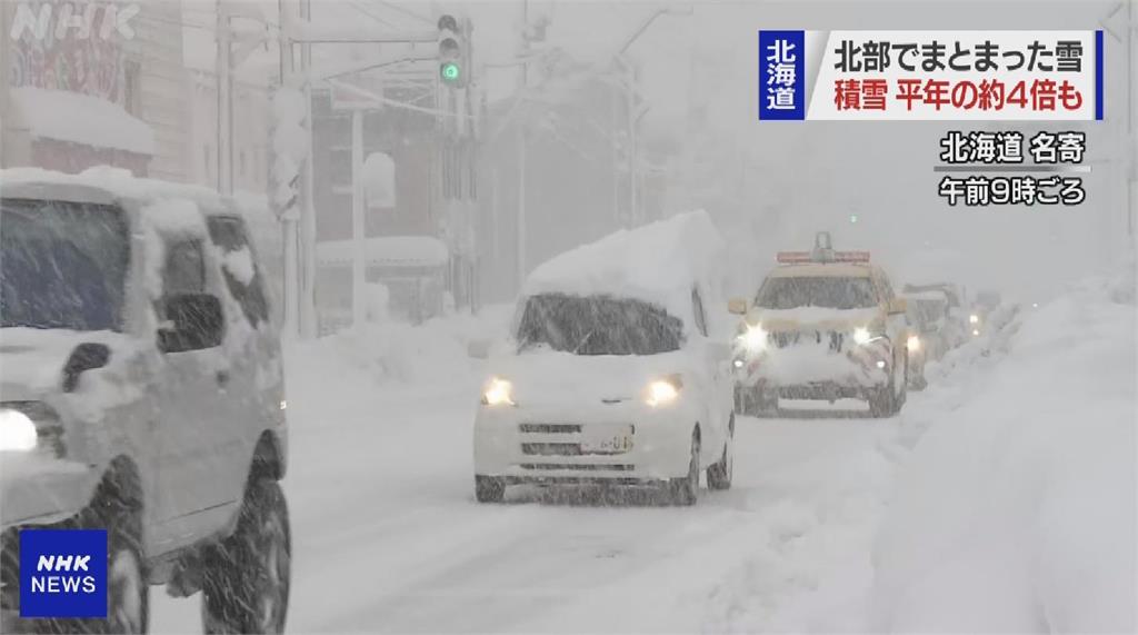 日本冷颼颼 北海道名寄市積雪創往年4倍