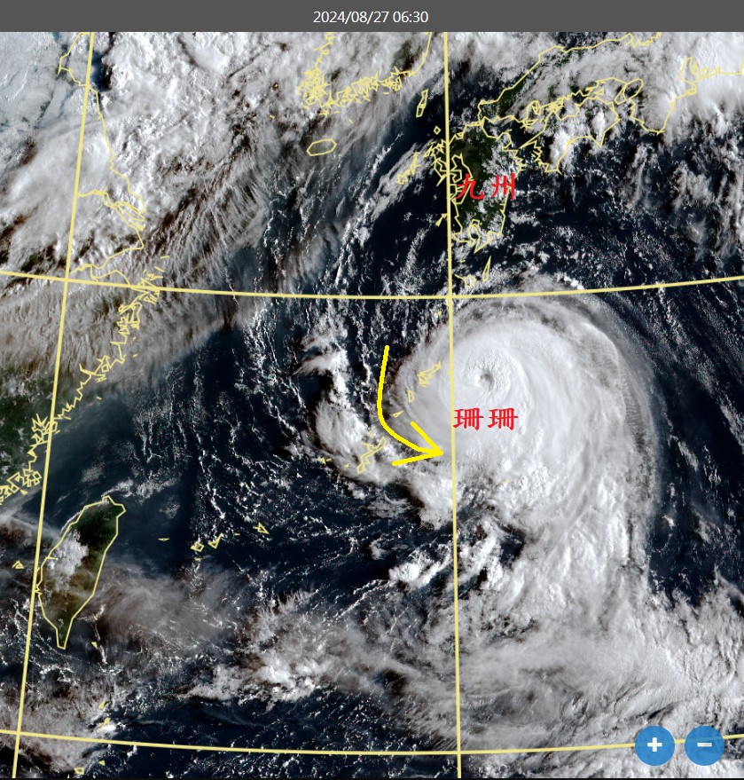 珊珊超清晰颱風眼！鄭明典曝「結構完整」直衝日本：強度不弱