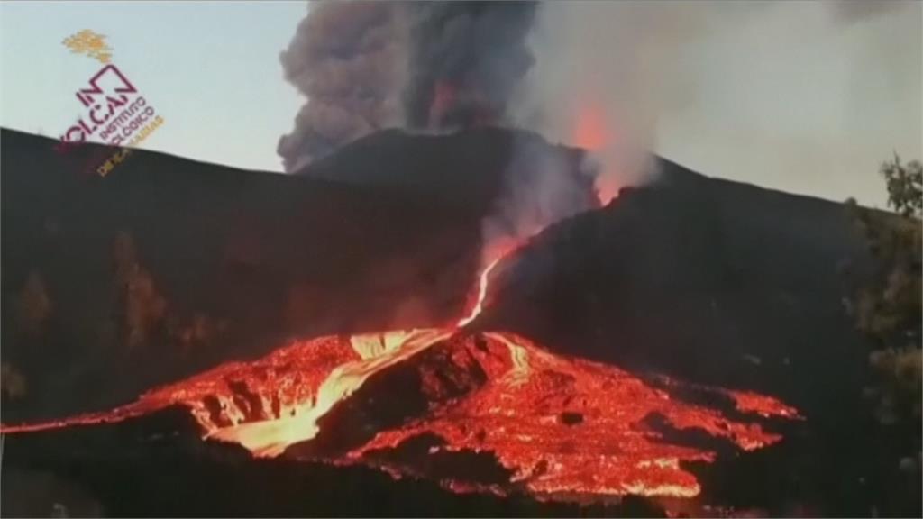 吞噬30座大安森林公園　西班牙拉帕馬島火山爆發滿月仍看嘸盡頭