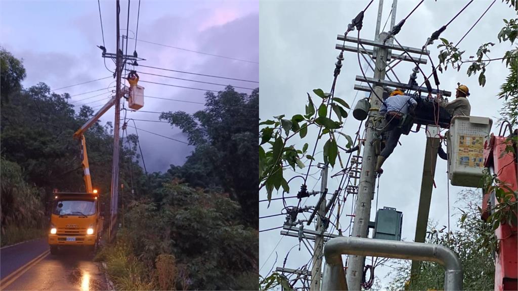 豪雨重創南投仁愛鄉！台電漏夜搶修「9成恢復供電」林右昌曝最新進度