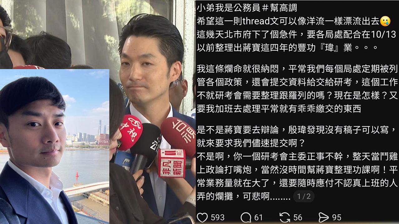 蔣萬安辯論要公務員整理豐功「瑋」業？殷瑋人呢？簡舒培曝：也不務正業！