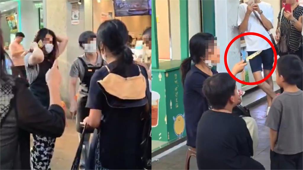 中國大媽見兒子「偷奶茶被抓」不道歉還持刀揍女店員！失控畫面全被拍