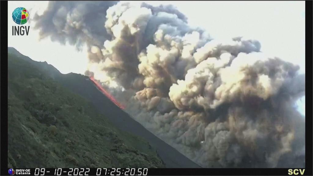 最活躍火山之一! 義大利斯特龍伯利火山噴發
